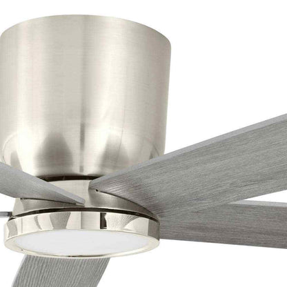 Home Decorators Britton 52 in. Integrated LED Indoor Brushed Nickel Ceiling Fan