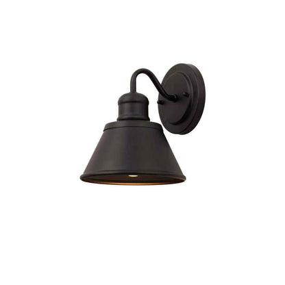 Hampton Bay Cann River 9.5 in. Matte Black Outdoor Wall Lantern Sconce Light