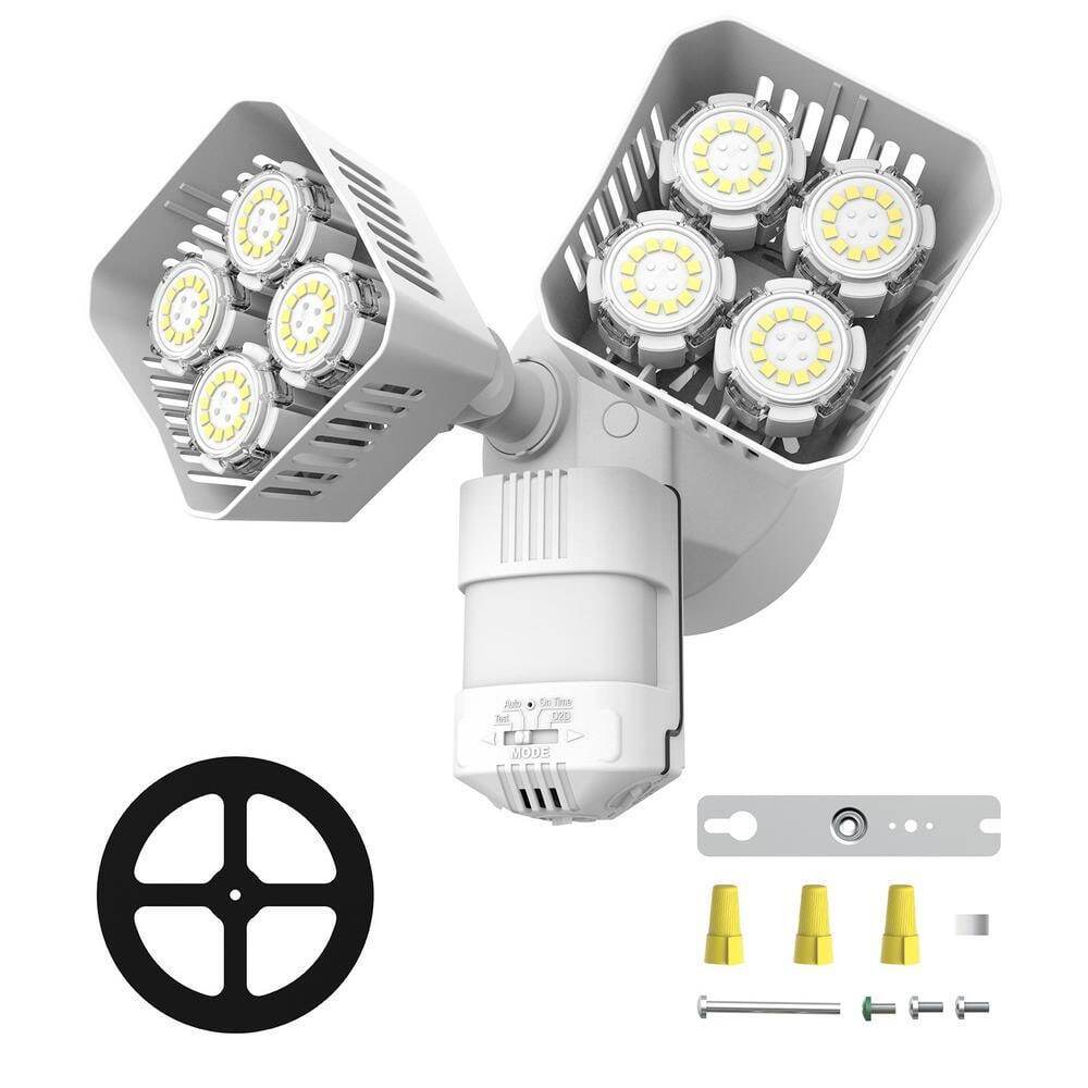 SANSI 700 Watt Equivalent 7000 Lumen 180�� White Integrated LED Flood Light 5000K