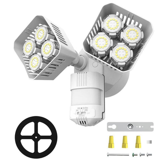 SANSI 700 Watt Equivalent 7000 Lumen 180�� White Integrated LED Flood Light 5000K