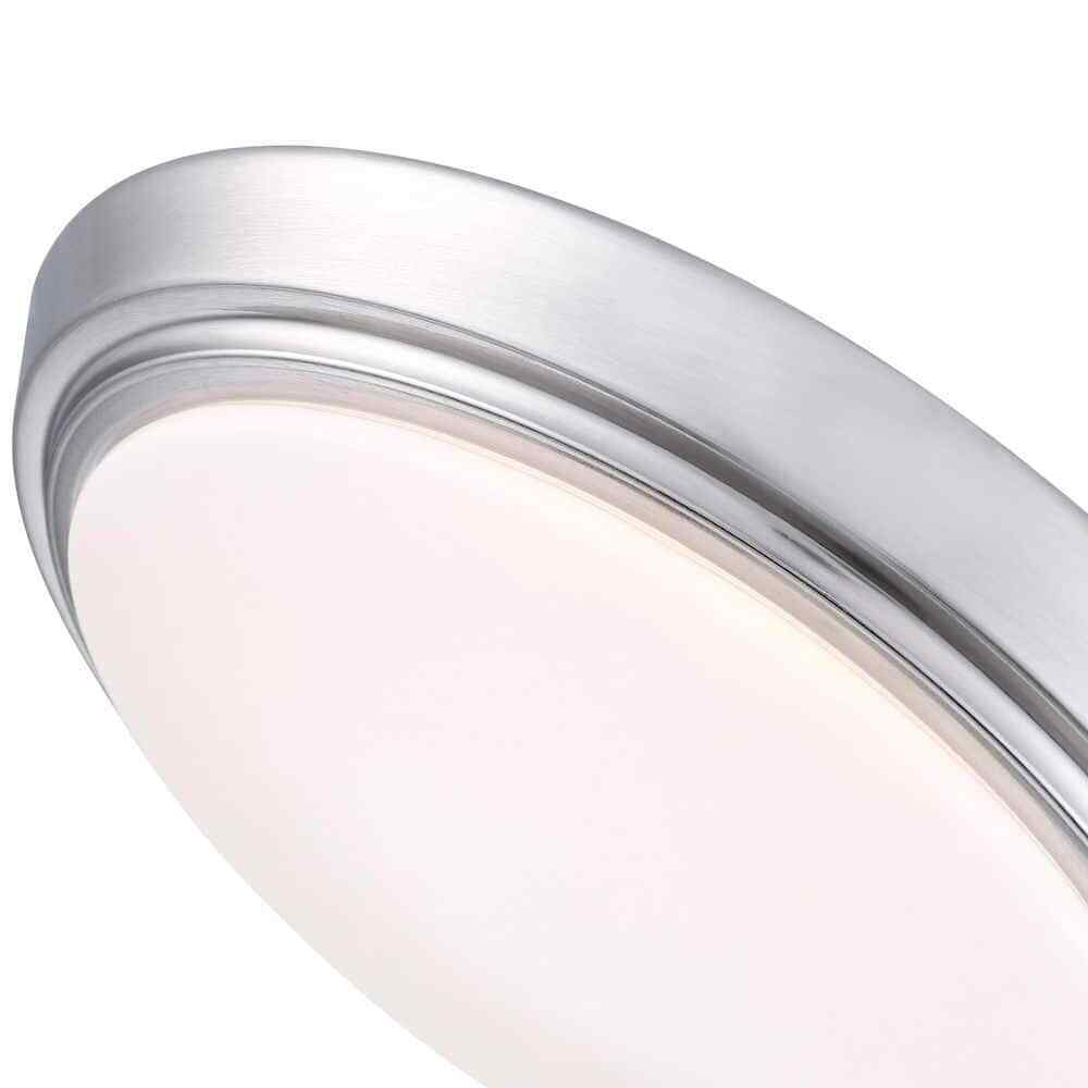 Pia Ricco Brushed Nickel Selectable LED CCT Color Changing Ceiling Flush Mount