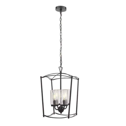 Home Decorators Tercero 4-Light Matte Black Outdoor Foyer Pendant Light
