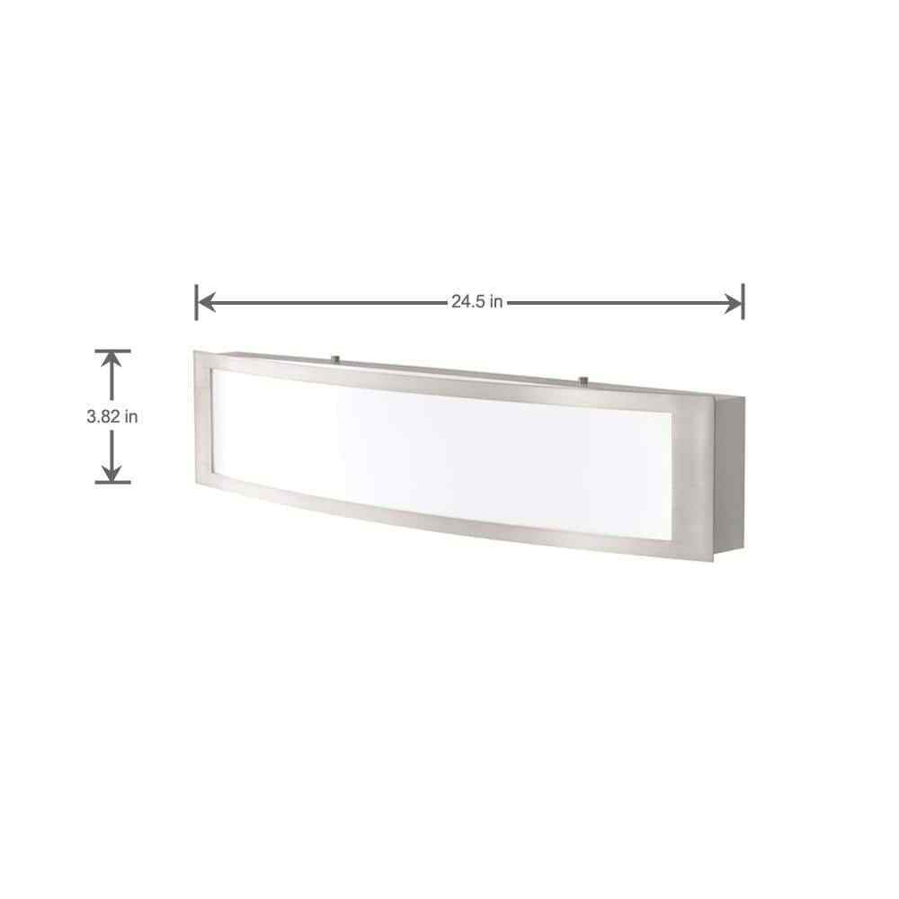 Hampton Bay Woodbury 24.5 in. Brushed Nickel Linear LED Vanity Light Bar