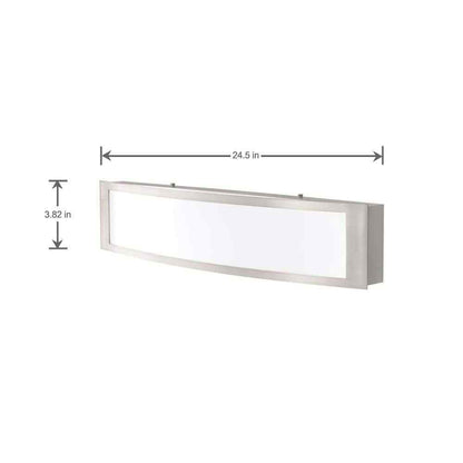 Hampton Bay Woodbury 24.5 in. Brushed Nickel Linear LED Vanity Light Bar