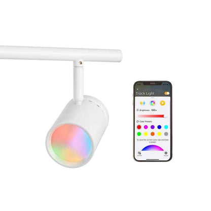 Hampton Bay Crosshaven 4-Light LED Track Ceiling Light Kit Powered by Hubspace