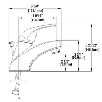 Glacier Bay Aragon 4 in. Centerset Single-Handle Low-Arc Bathroom Faucet Chrome