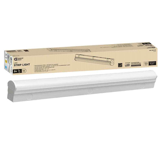 Commercial Electric 2 ft LED Garage Workshop Ceiling Strip Light Fixture