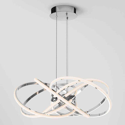 Artika Maelstrom 25-Watt Chrome Modern 5 CCT Integrated LED Pendant Light