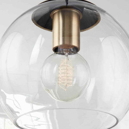 Home Decorators Collection 1-Light Antique Brass and Glass Mini-Pendant AF42409S