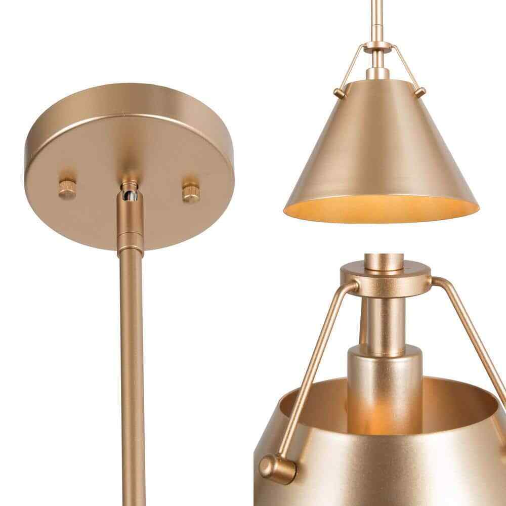 LNC Modern Gold Pendant Light w/ Metal Bell Shade Glam Hanging Light