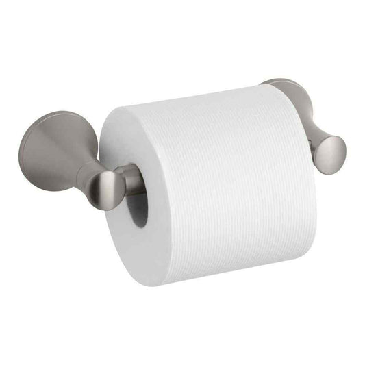 KOHLER Coralais Wall-Mount Double Post Toilet Paper Holder Brushed Nickel