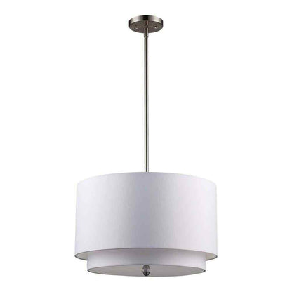 Bel Air Lighting Schiffer 18 in. 3-Light Brushed Nickel Kitchen Pendant Light