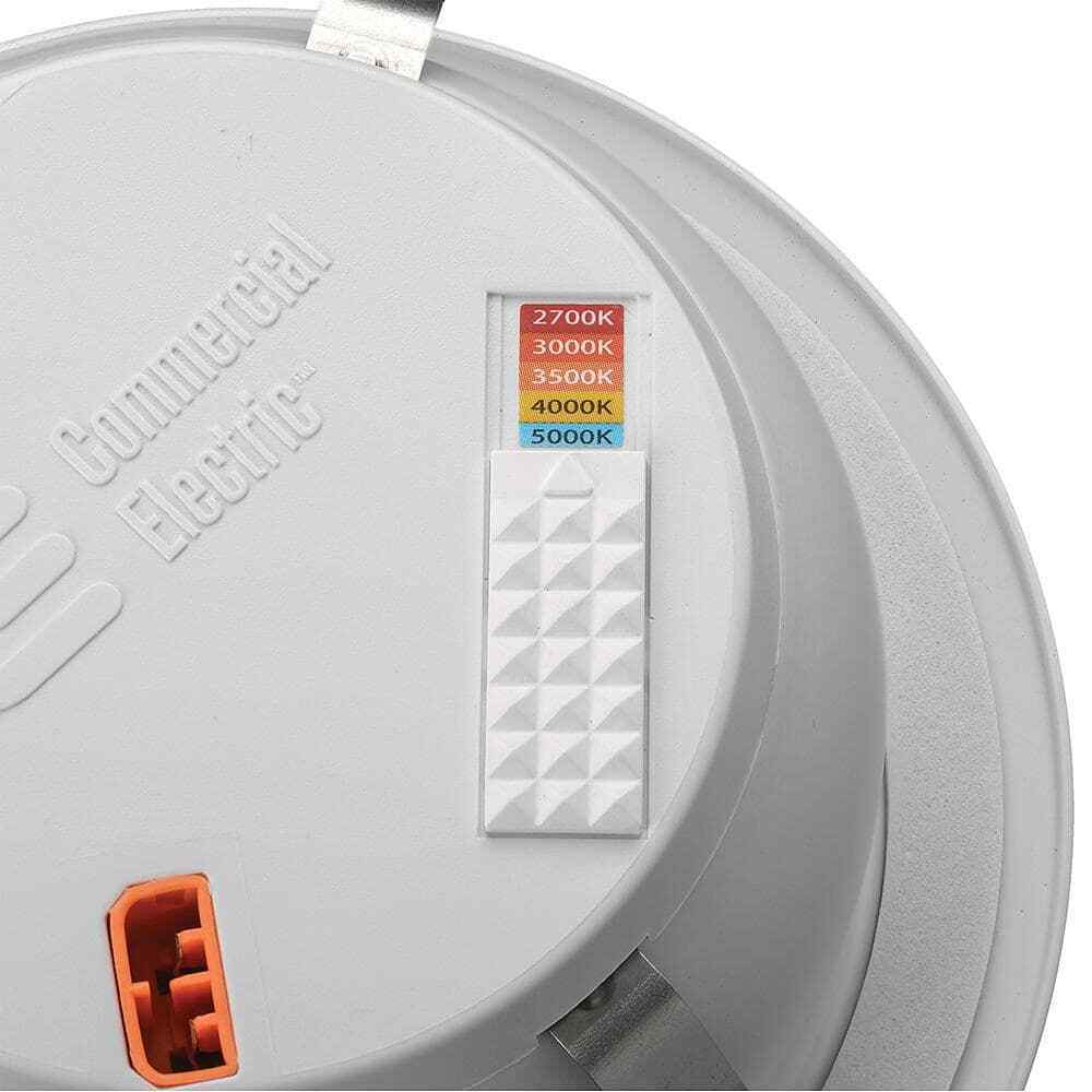 Commercial Electric 4 in. Selectable CCT Recessed Light Trim Dimmable Wet Rated