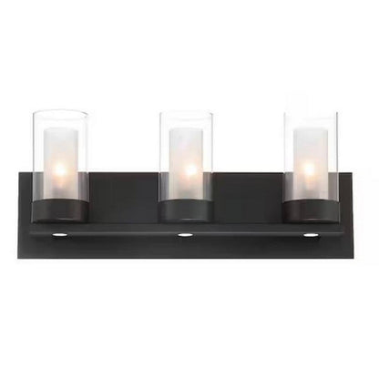 Home Decorators Samantha 3Light Matte Black LED Integrated Bathroom Vanity Light