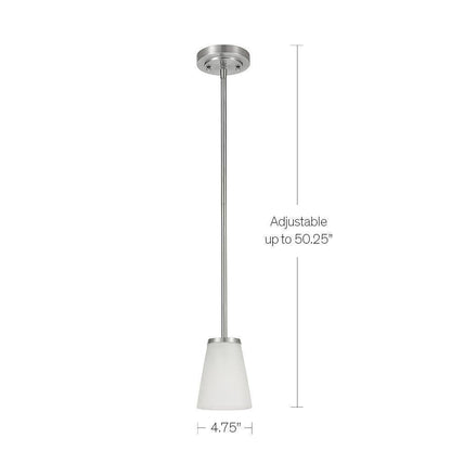 Hampton Bay 2-Light Brushed Nickel Pendant