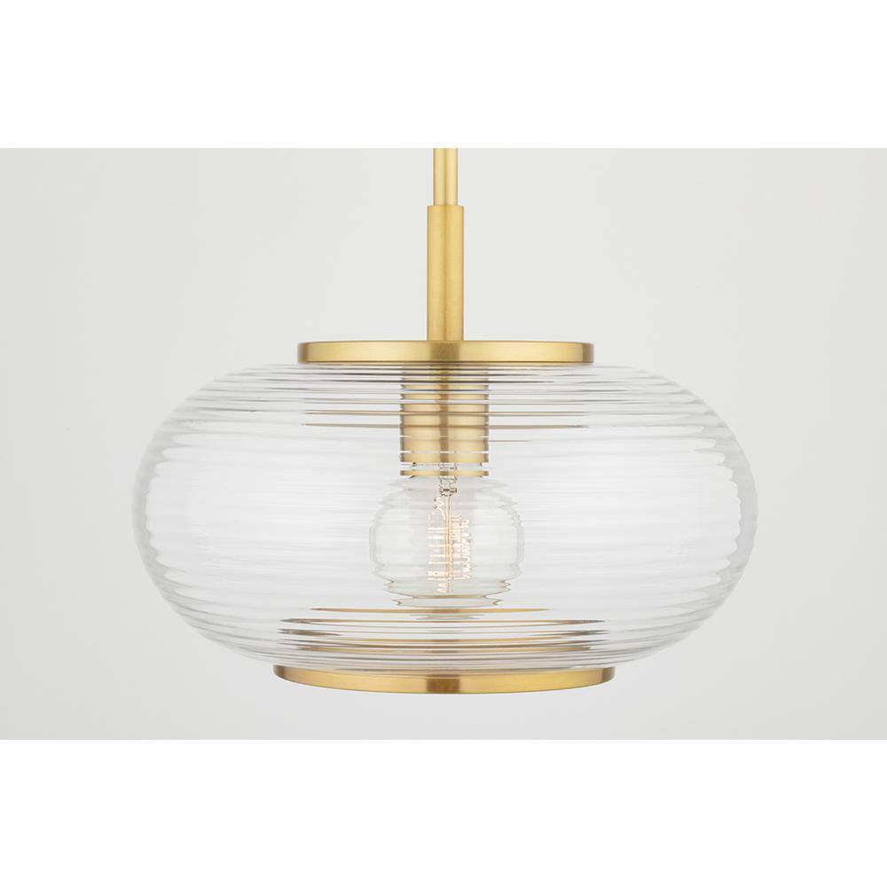 MITZI HUDSON VALLEY LIGHTING Maggie Aged Brass Finish Geometric Pendant Light