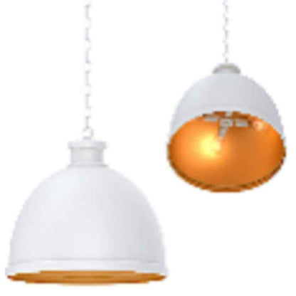 Hampton Bay Tallulah 4-Light White Pendant Hanging Dome Kitchen Pendant Lighting