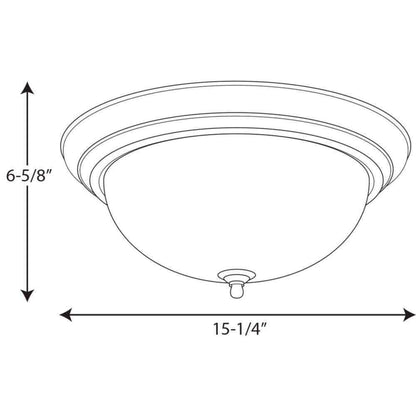 Progress Lighting Dome Glass Collection 3-Light Polished Chrome Flush Mount