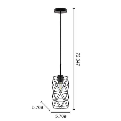 Eglo Estevau 2 5.71 in. W x 72 in. H 1-Light Matte Black Pendant Light