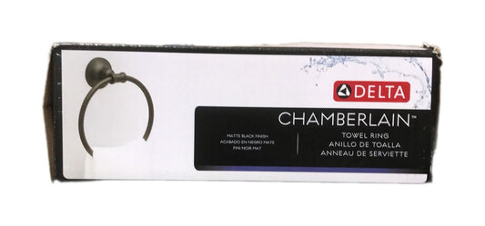 Delta Chamberlain Towel Ring in Matte Black CML46-MB-R