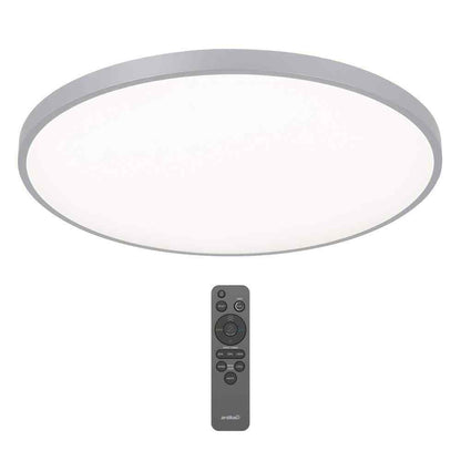 Artika Europa 21 in. Modern Silver LED 3 CCT Flush Mount Ceiling Light Fixture