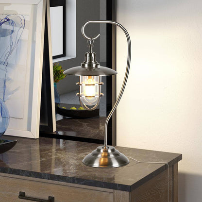 Meyer&Cross Bay 22 in. Brushed Nickel Nautical Lantern Lamp