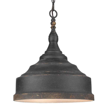 Golden Lighting Keating 3- Light Antique Black Iron Pendant Light 0806-3P ABI