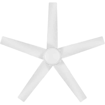 Hampton Bay Mena 44 in. Color Changing Integrated LED Matte White Ceiling Fan