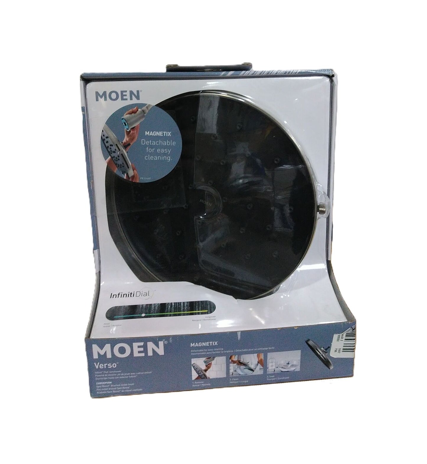 MOEN Verso 8-Spray Patterns w/ 1.75 GPM 9 in. Wall Mount Fixed Shower Head