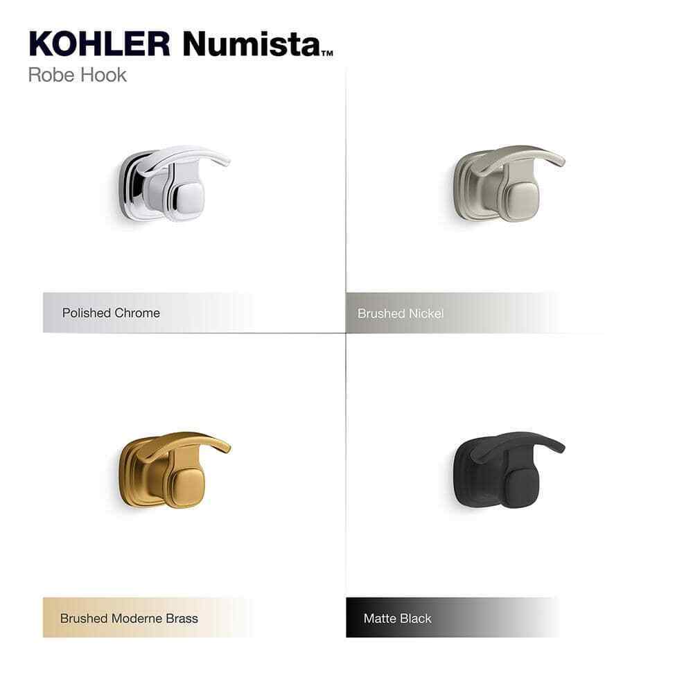 KOHLER Numista Bathroom Wall Mount Robe Hook in Matte Black R30664-BL