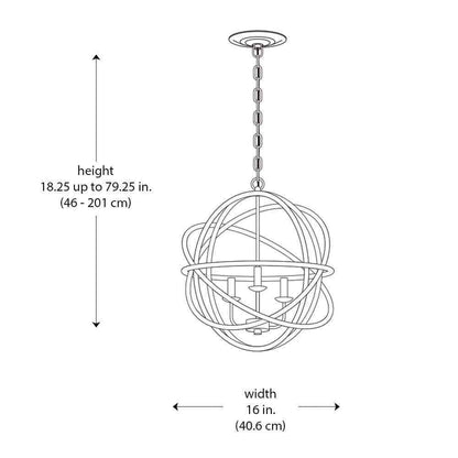 Home Decorators Sarolta Sands 3-Light Antique Silver Orb Chandelier