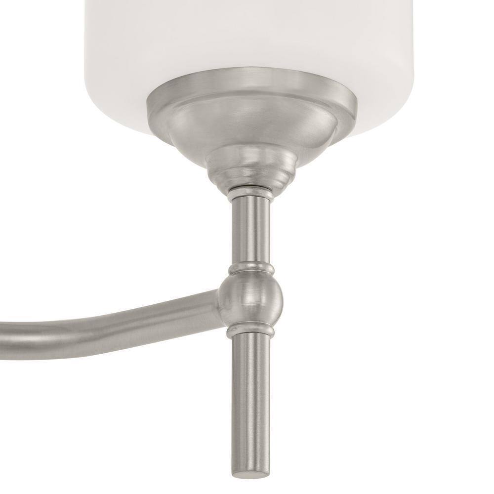 Home Decorators Ayelen 13.5 in. 2-Light Brushed Nickel Bathroom Vanity Light