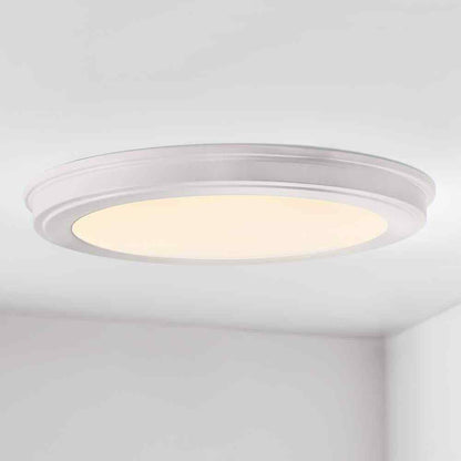 Commercial Electric 15 in. Matte White 5-CCT LED Round Flush Mount 2-Pack