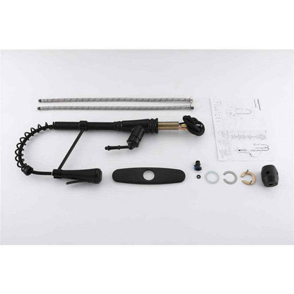 ELLO+ALLO Single-Handle Pull-Down Sprayer Kitchen Faucet w/ 4-Modes Matte Black