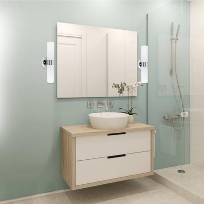 Globe Electric Champagne 2-Light Chrome Adjustable Bath Vanity Light 50769