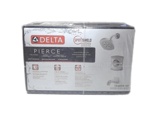 Delta Pierce Single-Handle Tub Shower Faucet in Brushed Nickel Valve Included