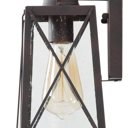 LNC Craftsman 1-Light Rusty Bronze Outdoor Wall Lantern Sconce 2-Pack