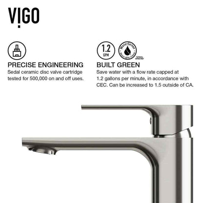 VIGO Norfolk Single Handle Single-Hole Bathroom Vessel Faucet in Brushed Nickel