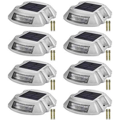 VEVOR Solar Dock Lights Marine 8-Pack Outdoor Waterproof Wireless 6 LED Driveway