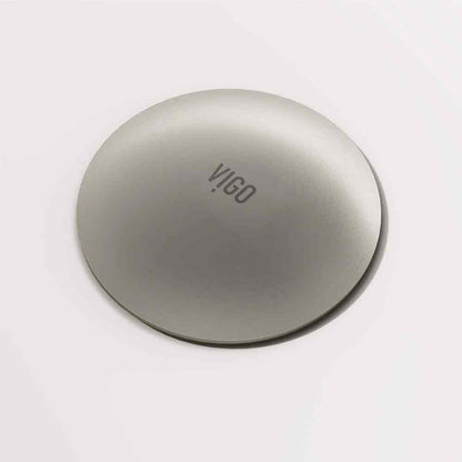 VIGO Vessel Bathroom Sink Pop-Up Drain and Mounting Ring in Brushed Nickel