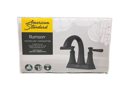 American Standard Rumson 4 in. Centerset 2-Handle Bathroom Faucet in Matte Black