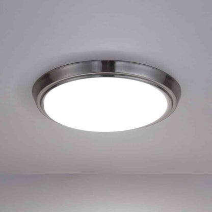 Pia Ricco Brushed Nickel Selectable LED CCT Color Changing Ceiling Flush Mount