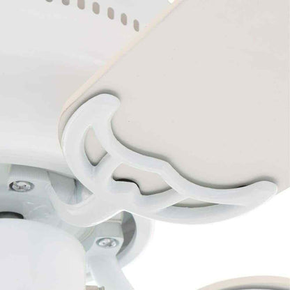 Littleton 42 in. LED Indoor Flush Mount White Ceiling Fan with Light Kit