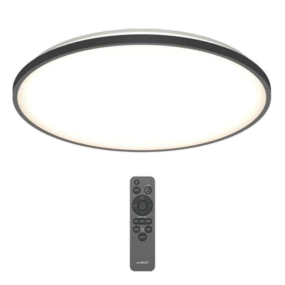 Artika Europa Modern Black LED CCT 3 Flush Mount Ceiling Light Fixture