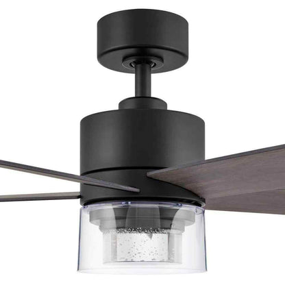 Hampton Bay Crysalis 52 in. Integrated CCT LED Indoor Matte Black Ceiling Fan