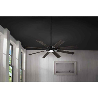 Home Decorators Intervale 72 in. Indoor/Outdoor Black Ceiling Fan w/ Remote