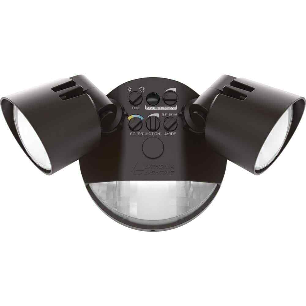 Lithonia Lighting Dark Bronze Motion Activated Outdoor LED Flood Light