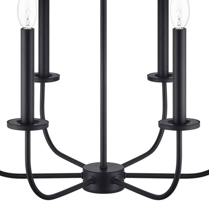 Hampton Bay Tilden 6-Light Matte Black Chandelier KSH9106AX-01/MB