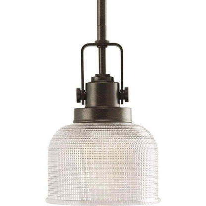 Progress Lighting Archie Venetian Bronze Mini Pendant w/ Clear Prismatic Glass