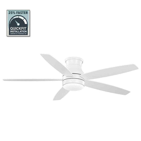 Hampton Bay Ashby Park 60 in. Integrated LED Matte White Indoor Ceiling Fan